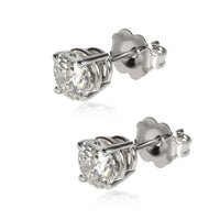 GIA Certified Diamond Stud Earring in 14K White Gold G-H VVS1VVS2 1.13 CTW