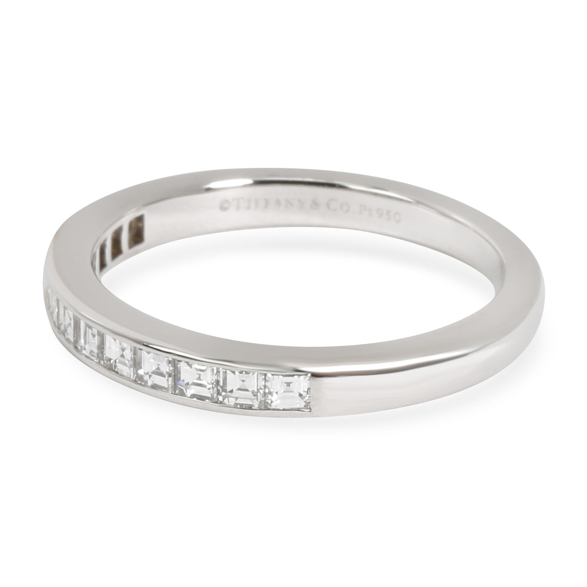Tiffany & Co. Channel Asscher Diamond Wedding Band in  Platinum 0.36 CTW