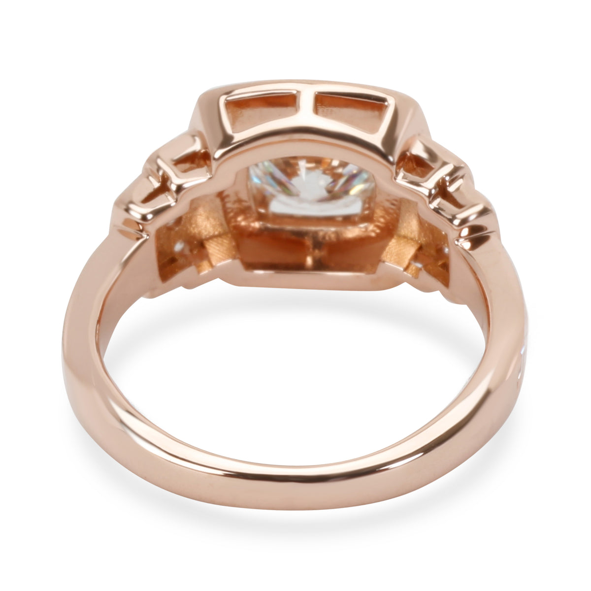 James Allen Halo Diamond Diamond Engagement Ring in 14K Rose Gold F VVS2 1.25 CT