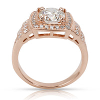 James Allen Halo Diamond Diamond Engagement Ring in 14K Rose Gold F VVS2 1.25 CT