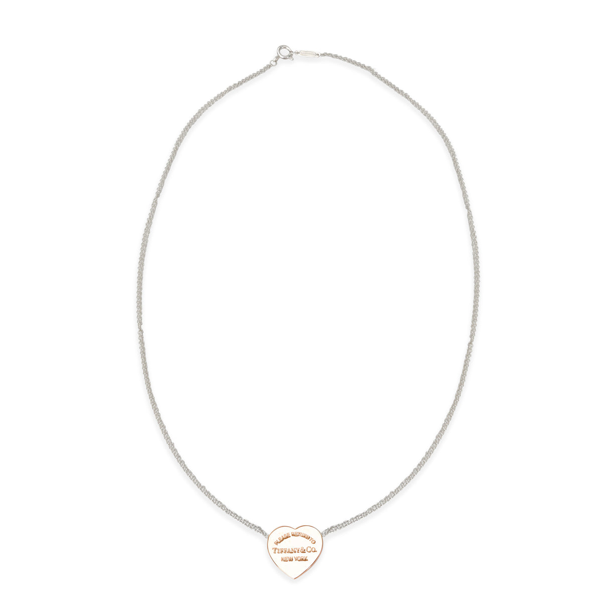 Tiffany & Co Return to Tiffany Heart Necklace in Rubedo & Sterling Silver