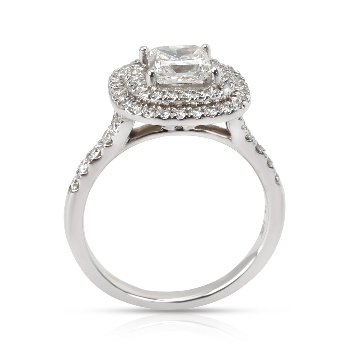 James Allen Halo Diamond Engagement Ring in 18K White Gold GIA I SI1 1.82 CTW