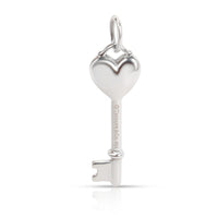 Tiffany & Co. Key Charm Diamond Pendant in Sterling Silver 0.01 CTW