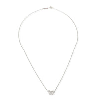 Tiffany & Co. Elsa Peretti Diamond Bean Pendant in 18K White Gold 0.24 CTW