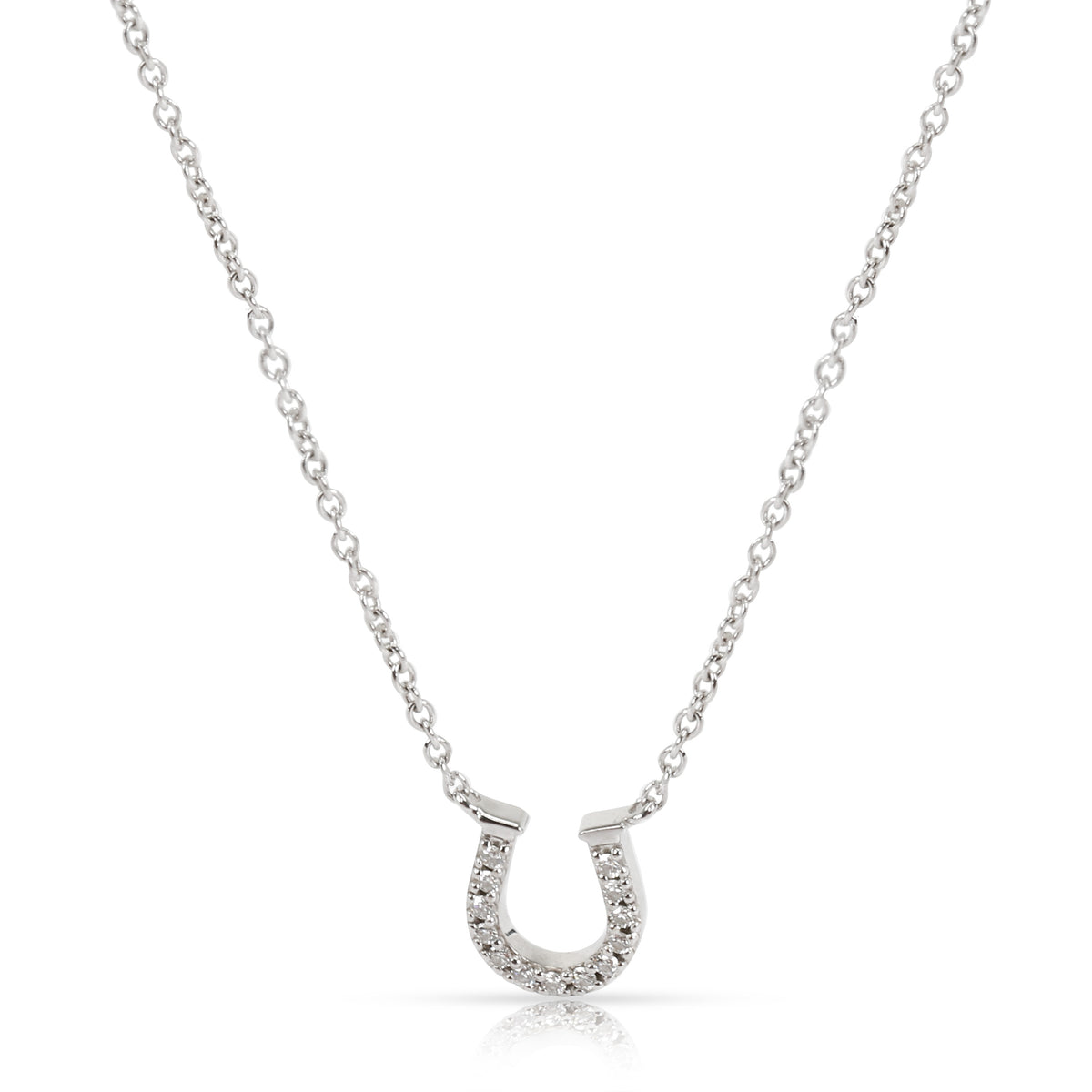 Tiffany Co Diamond Horseshoe Necklace In 18K White Gold 0 06 CTW tiffany-co-diamond-horseshoe-necklace-in-18k-white-gold-0-06-ctw