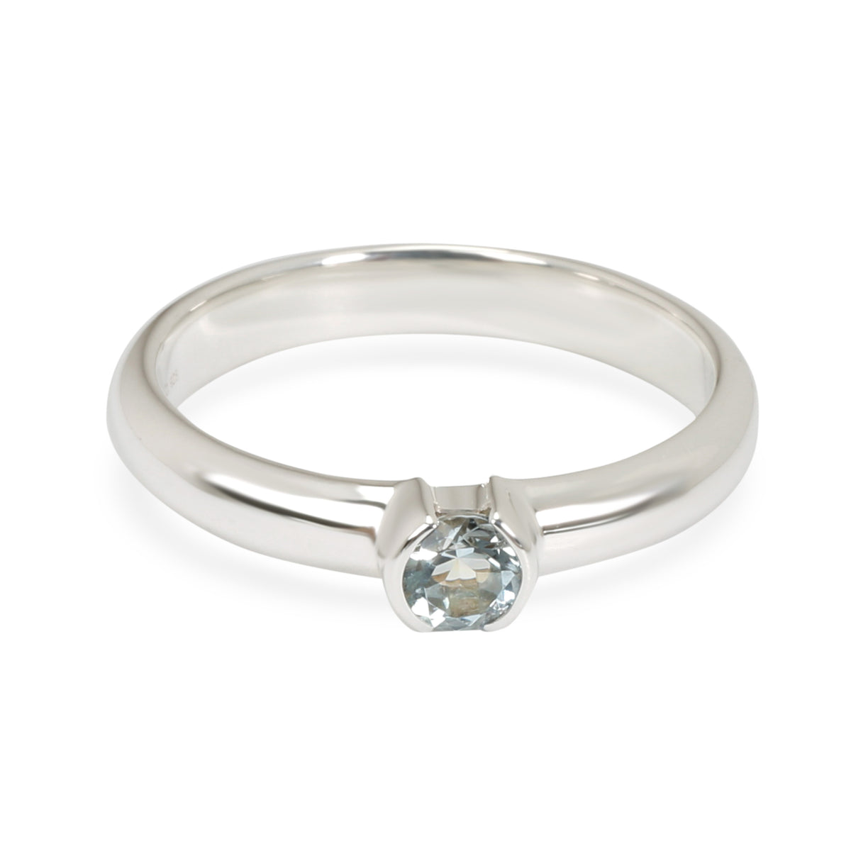 Tiffany & Co. Etoile Half Bezel Blue Topaz Ring in Sterling Silver