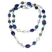 David Yurman Bead Necklace with Lapis Lazuli, Crystal, Gray Pearls & Hematite