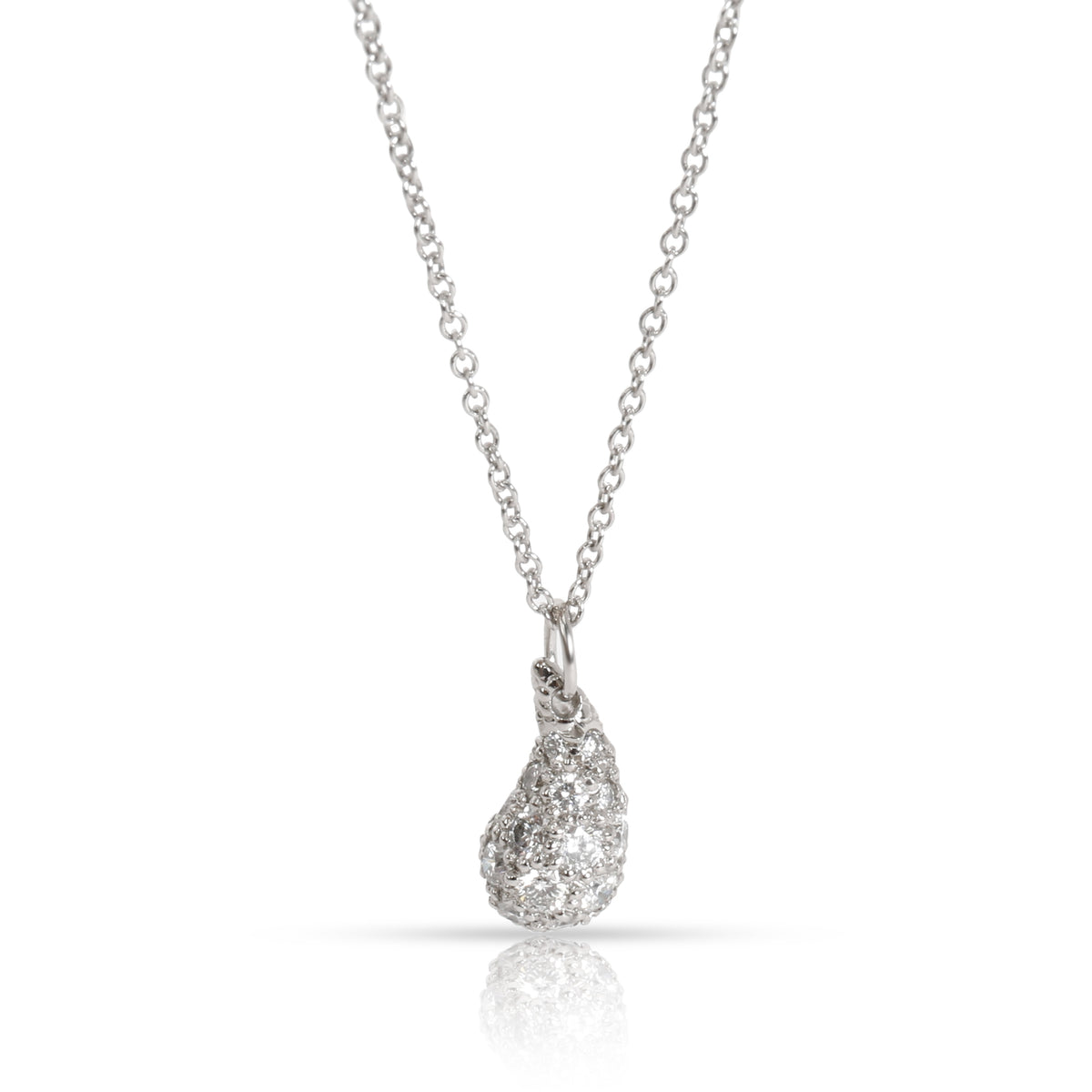 Tiffany & Co. Elsa Peretti Diamond Teardrop Pendant in Platinum 0.75 Ctw