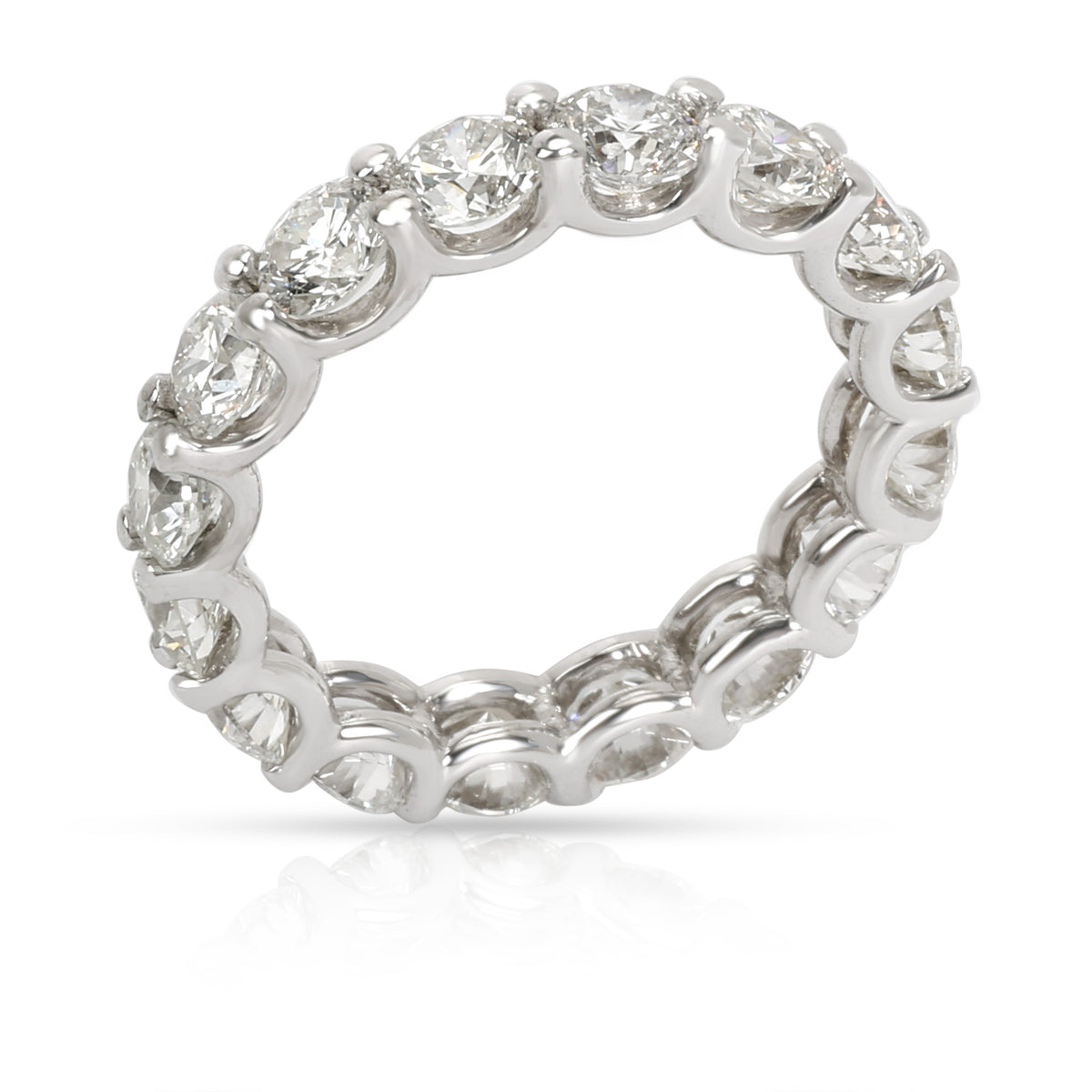 U Prong Diamond Eternity Band in 14KT White Gold 4 CTW