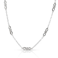 Tiffany & Co. Winged Station Diamond Necklace in 18K White Gold 0.7 CTW