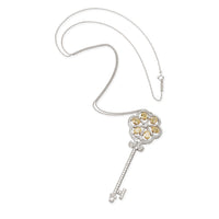 Tiffany & Co. Custom Made Fancy Yellow Diamond Key Pendant in 18KT Gold 4.14 CTW