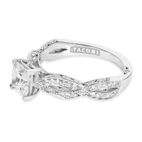 Tacori Princess Cut Diamond Engagement Ring Setting in 18K White Gold (0.36 CTW)