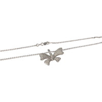 Pave Butterfly Pendant in 14k White Gold 0.62 ctw