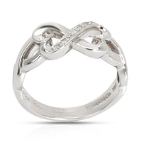 Tiffany & Co. Loving Heart Infinity Diamond Ring in 18K White Gold 0.05 CTW