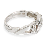 Tiffany & Co. Loving Heart Infinity Diamond Ring in 18K White Gold 0.05 CTW