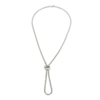 FOPE Rollover Necklace with Lucky Diamond Charm in 18KT White Gold 0.22 CTW