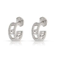 Tiffany & Co. Atlas Diamond Hoop Earring in 18K White Gold 0.3 CTW