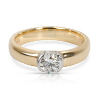 Tiffany & Co. Semi Bezel Diamond Engagement Ring in 18K 2 Tone Gold 0.35 CTW