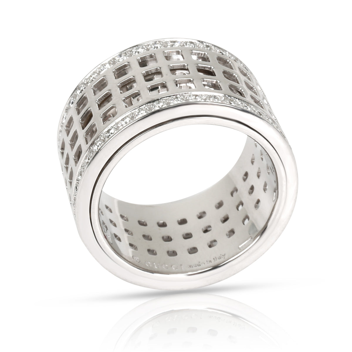 Gucci Diamond Spinning Ring in 18K White Gold (1.5 CTW)