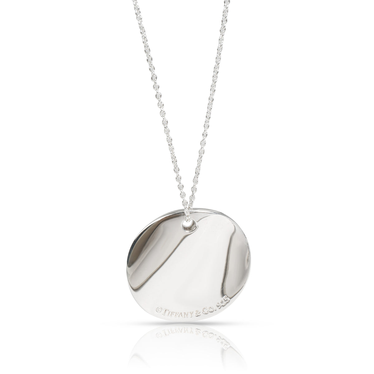 Tiffany & Co. Notes Round Disc Pendant in  Sterling Silver