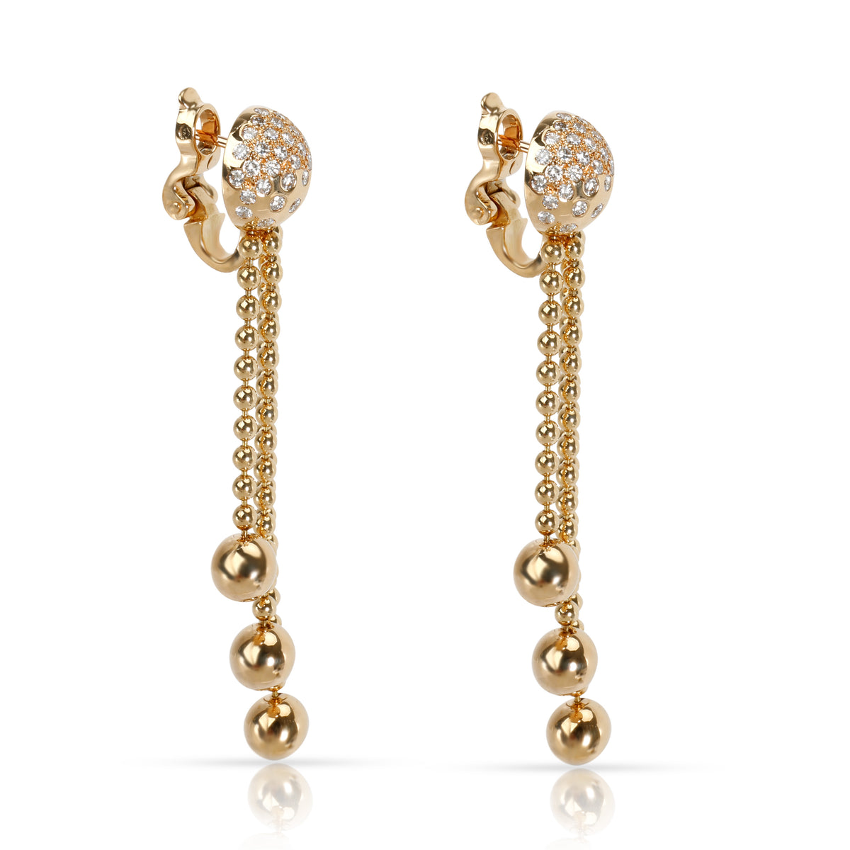 Cartier Draperie Diamond Earrings in 18K Yellow Gold 0.75 CTW