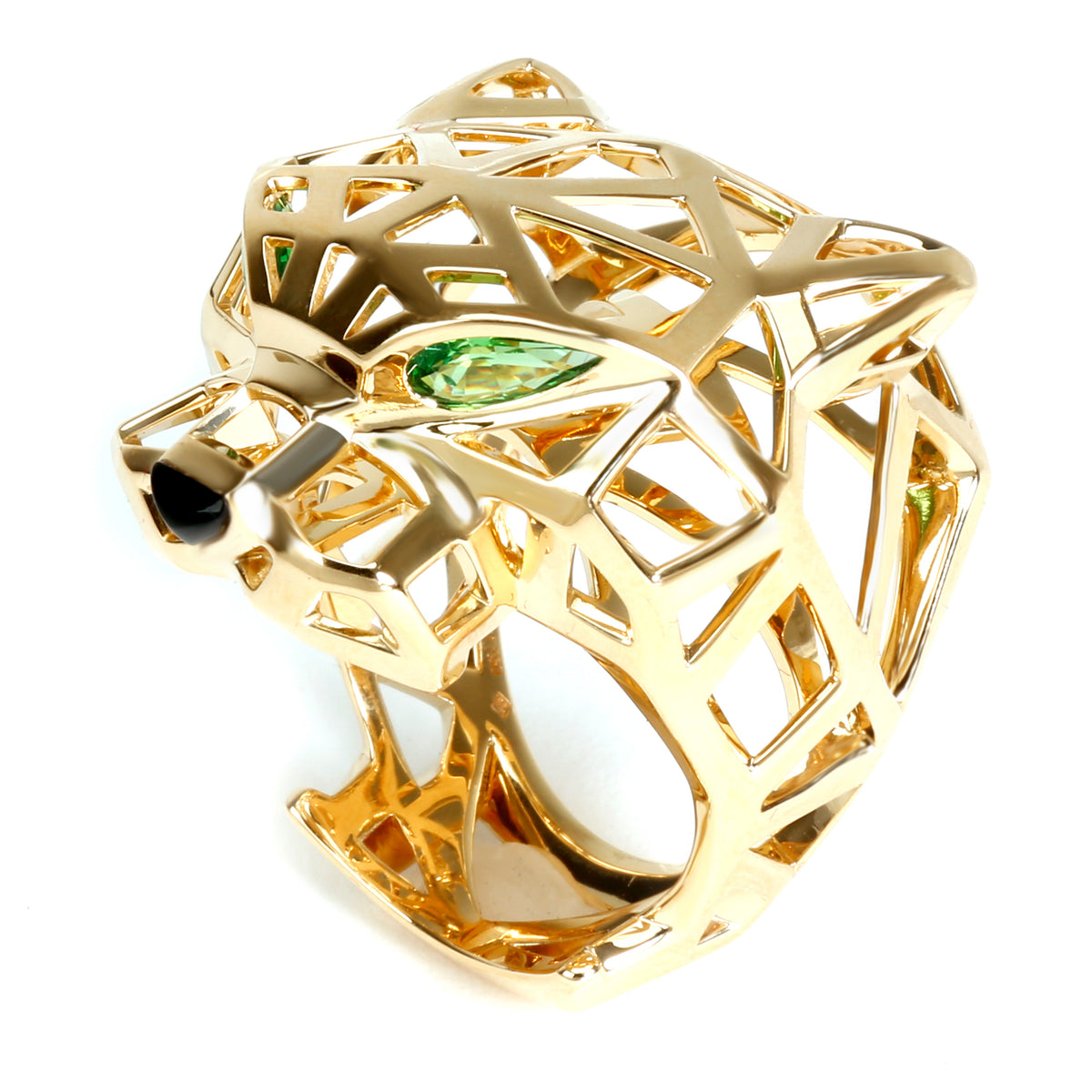 Cartier Panthère de Cartier Ring with Onyx & Tourmaline in 18K Gold