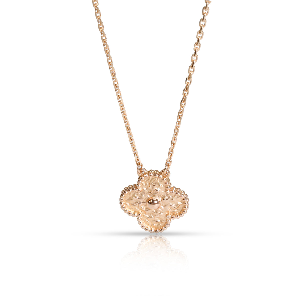 Magic alhambra pink gold necklace Van Cleef & Arpels Brown in Pink gold -  23946721