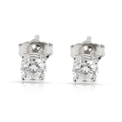 Diamond Stud Earrings in 14K White Gold (0.50 ctw H-I/VS)