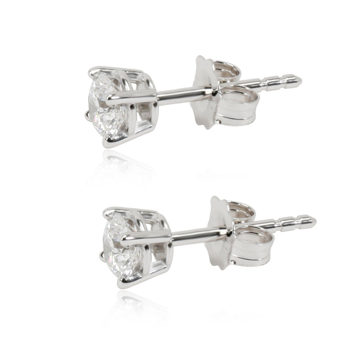 Diamond Stud Earrings in 14K White Gold (0.50 ctw H-I/VS)