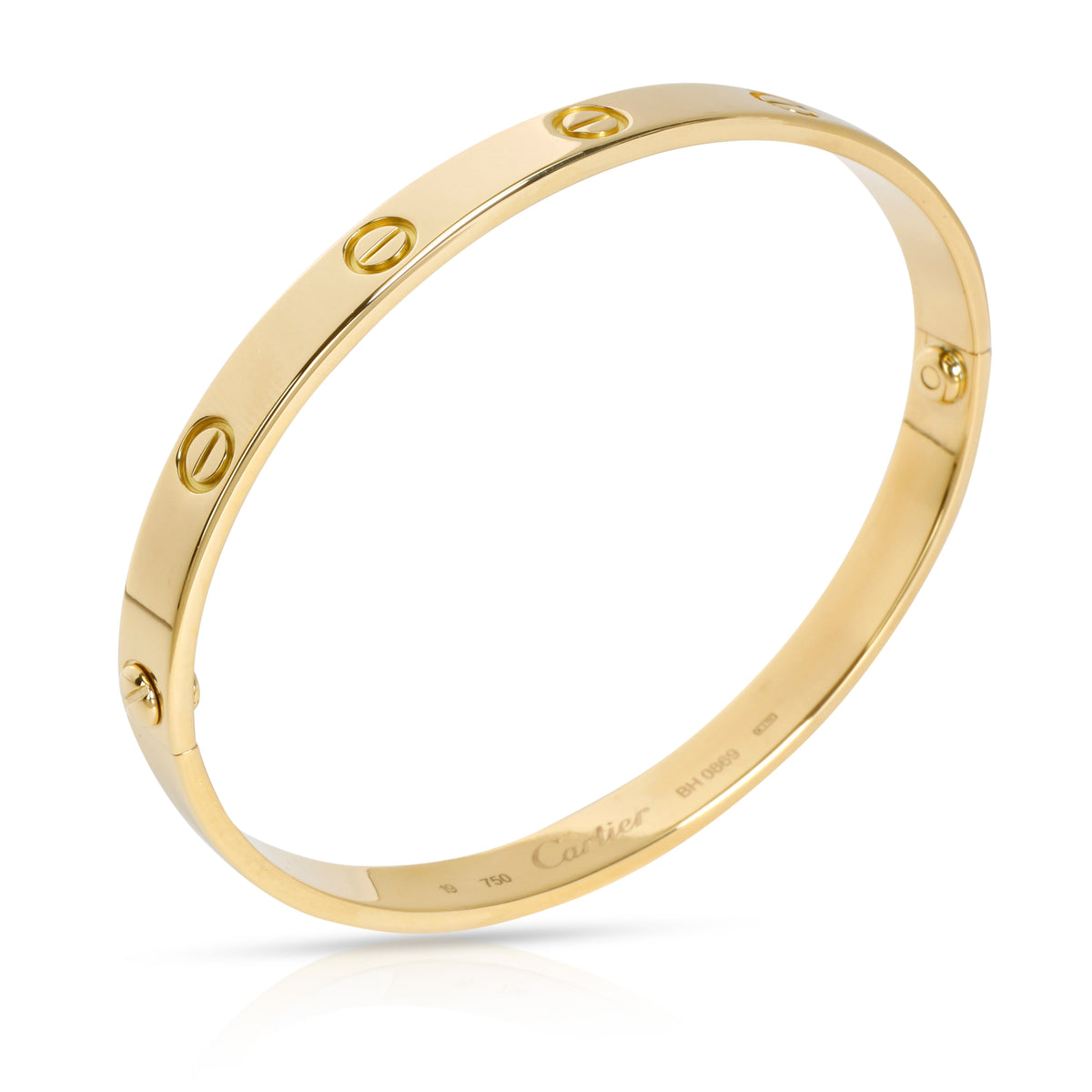 Cartier LOVE Bracelet in 18K Yellow Gold Size 19