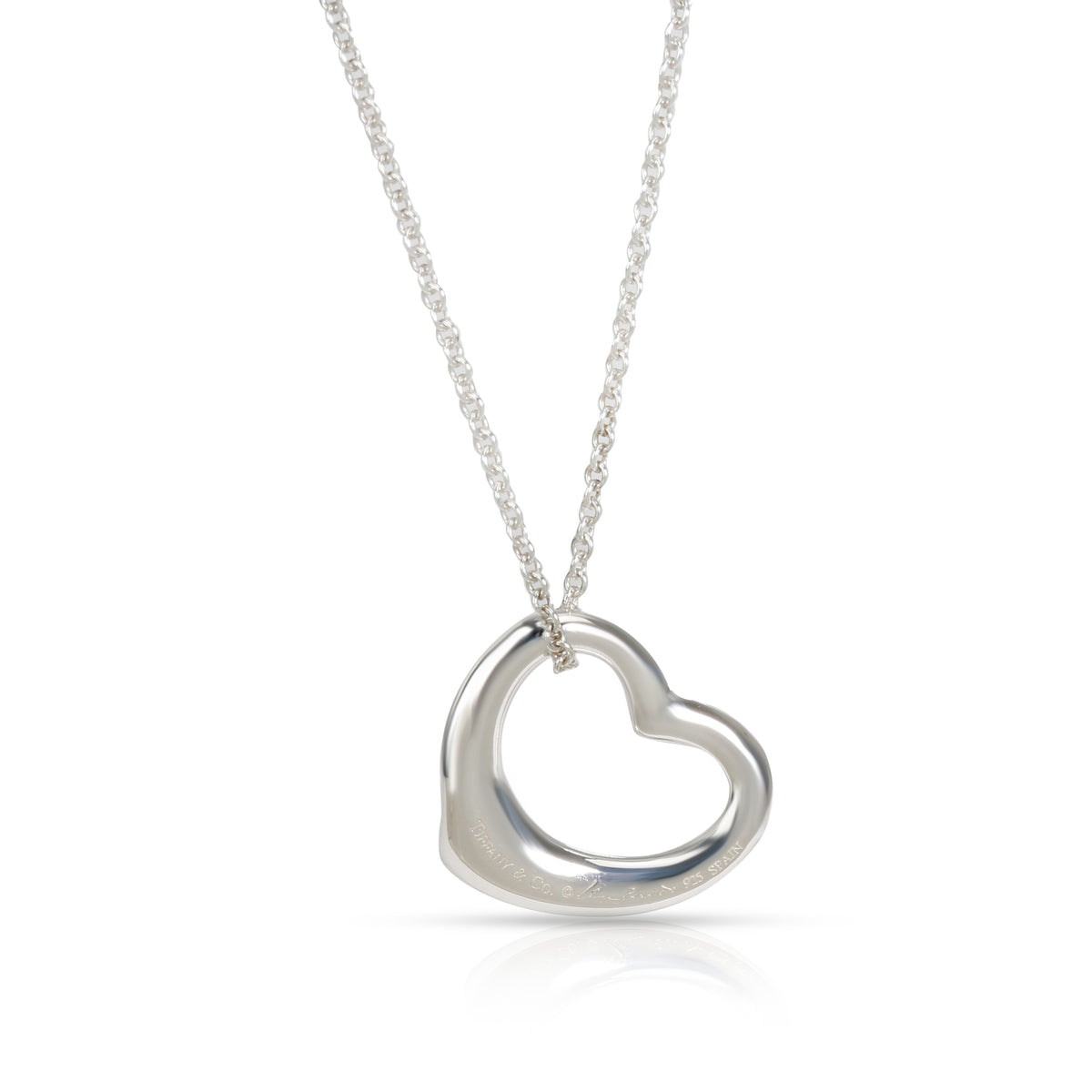 Tiffany & Co. Elsa Peretti OPen Heart Pendant in  Sterling Silver