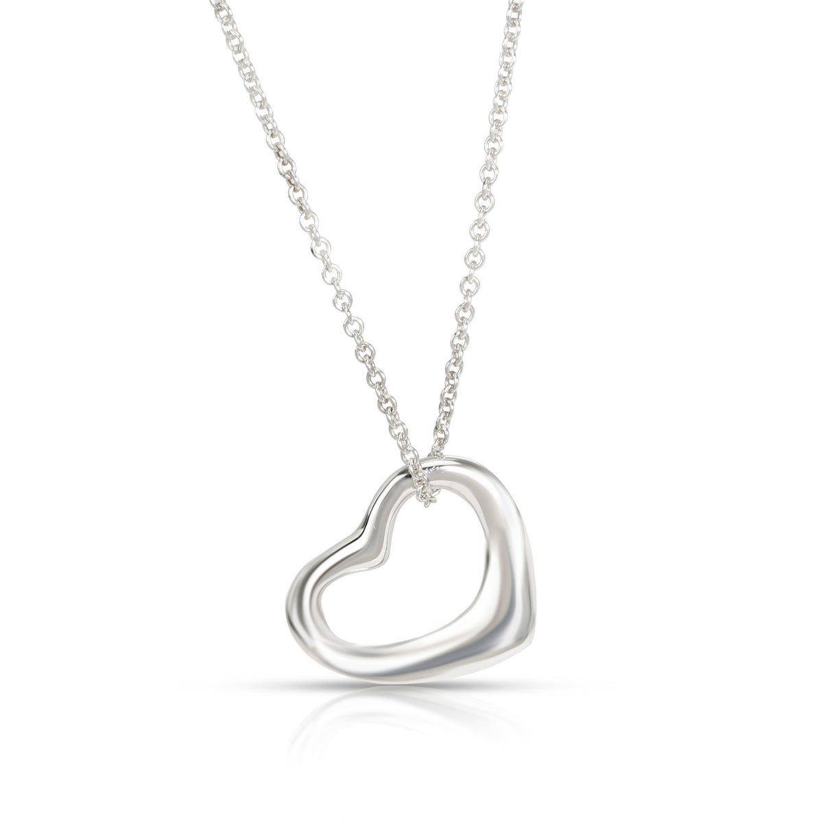 Tiffany & Co. Elsa Peretti OPen Heart Pendant in  Sterling Silver