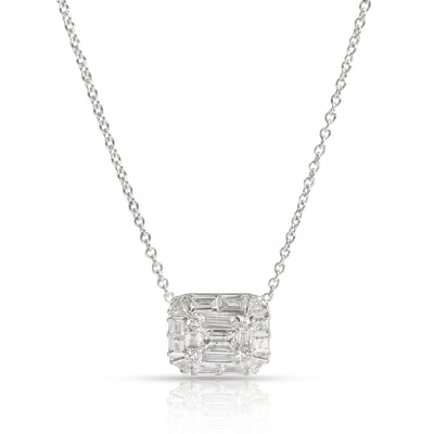 Nicole Rose Round, Baguette & Triangle Diamond Necklace in 18KT Gold 0.68 CTW