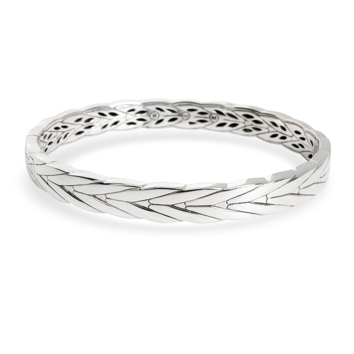 John Hardy Modern Chain Hinged Bangle in Sterling Silver 8mm