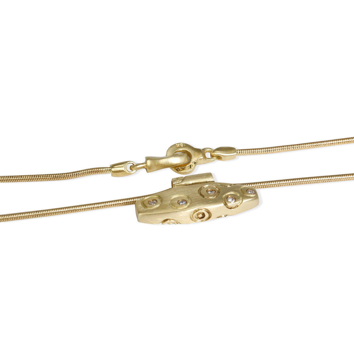Lisa Jenks Diamond Bar Necklace in18K Yellow Gold 0.05 CTW