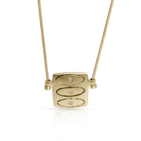 Lisa Jenks 3 Diamond Pendant Necklace in 18K Yellow Gold 0.03 CTW