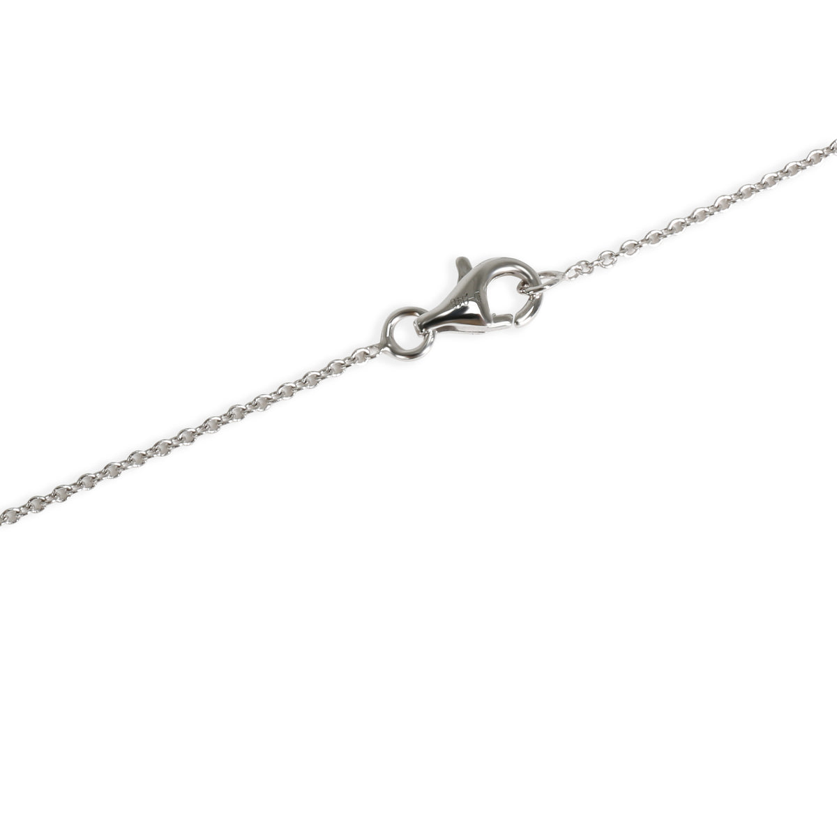 Nicole Rose Arc Diamond Curved Bar Necklace in 18K White Gold 0.48 CTW