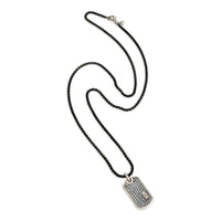 David Yurman Pave Dogtag Men's Necklace with Gray Sapphires