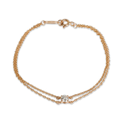 Tiffany & Co. Solitaire Diamond Bracelet in 18K Rose Gold 0.18 CTW