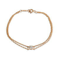 Tiffany & Co. Solitaire Diamond Bracelet in 18K Rose Gold 0.18 CTW
