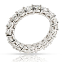 Shared Prong Round Cut Diamond Eternity Band in  Platinum 2.5 CTW