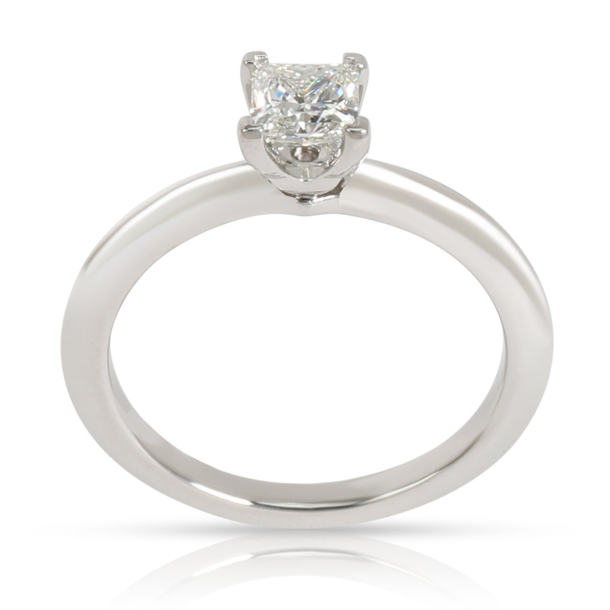 Tiffany & Co. Princess Diamond Engagement Ring in Platinum (I-VS2)0.42 CTW