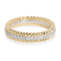Tiffany & Co. Schlumberger Rope two-row diamond Ring in 18Kt Yellow Gold 0.23ctw