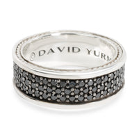 David Yurman Pave 3 Row Black Diamond Band in  Sterling Silver 1.84 CTW