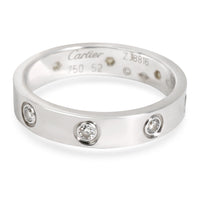 Cartier Love Diamond Band in 18K White Gold 0.16 CTW Cartier  Size 52