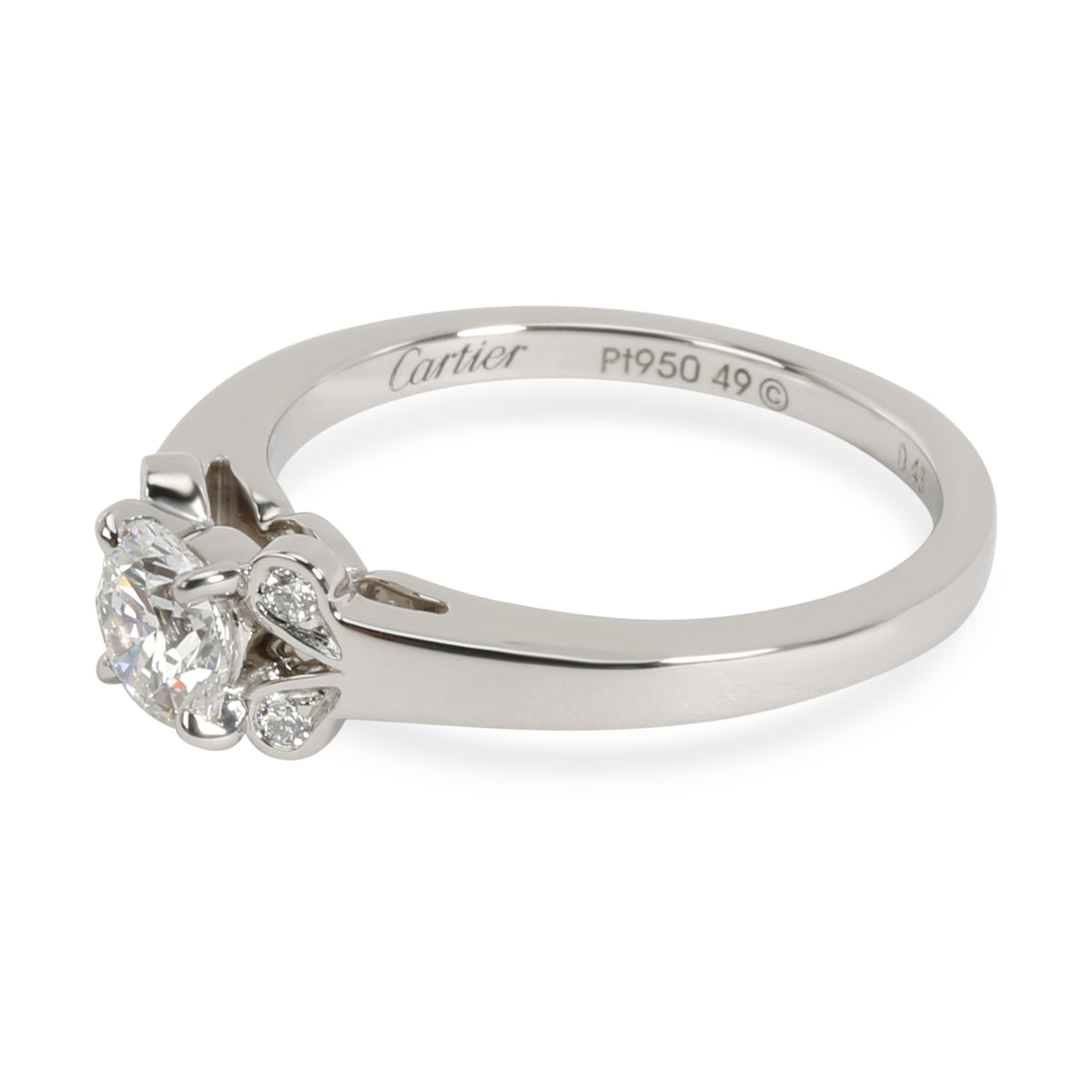 Cartier Ballerine Diamond Engagement Ring in  Platinum GIA D VVS1 0.49 CTW