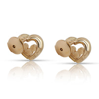 Chopard Happy Diamonds Icons Heart Earrings in 18K Yellow Gold 0.18 CTW
