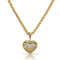 Chopard Happy Hearts Icon Pendant in 18K Yellow Gold 0.1 CTW