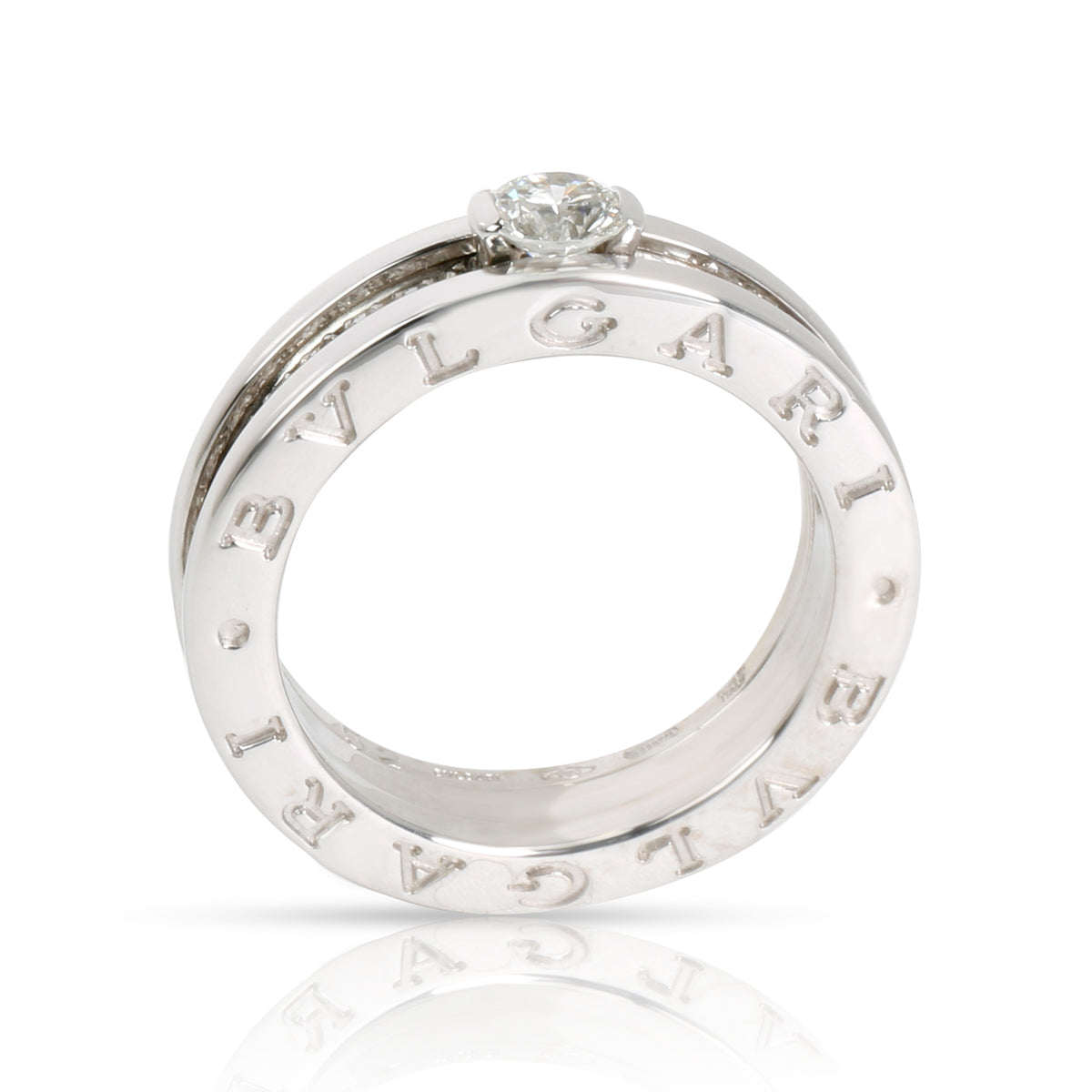Bulgari B Zero 1 Diamond Engagement Ring in 18K Gold GIA F VVS2 0.44 CTW