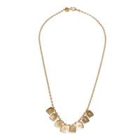 Me & Ro 8 Station Flat Discs Necklace in 10K Yellow Gold